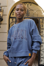 Preppy Blue Chopped Crewneck