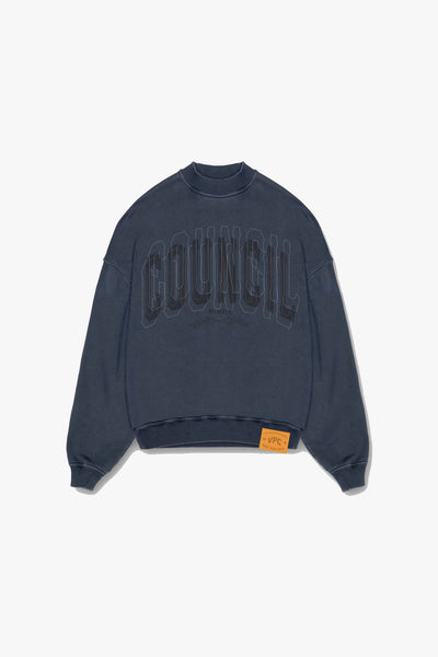 Preppy Blue Chopped Crewneck